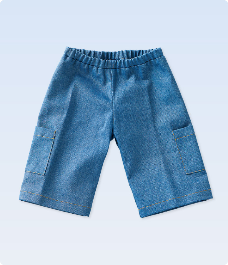 型紙なしソーイング パンツ 子ども 作り方 大人服＆子ども服クロバー株式会社