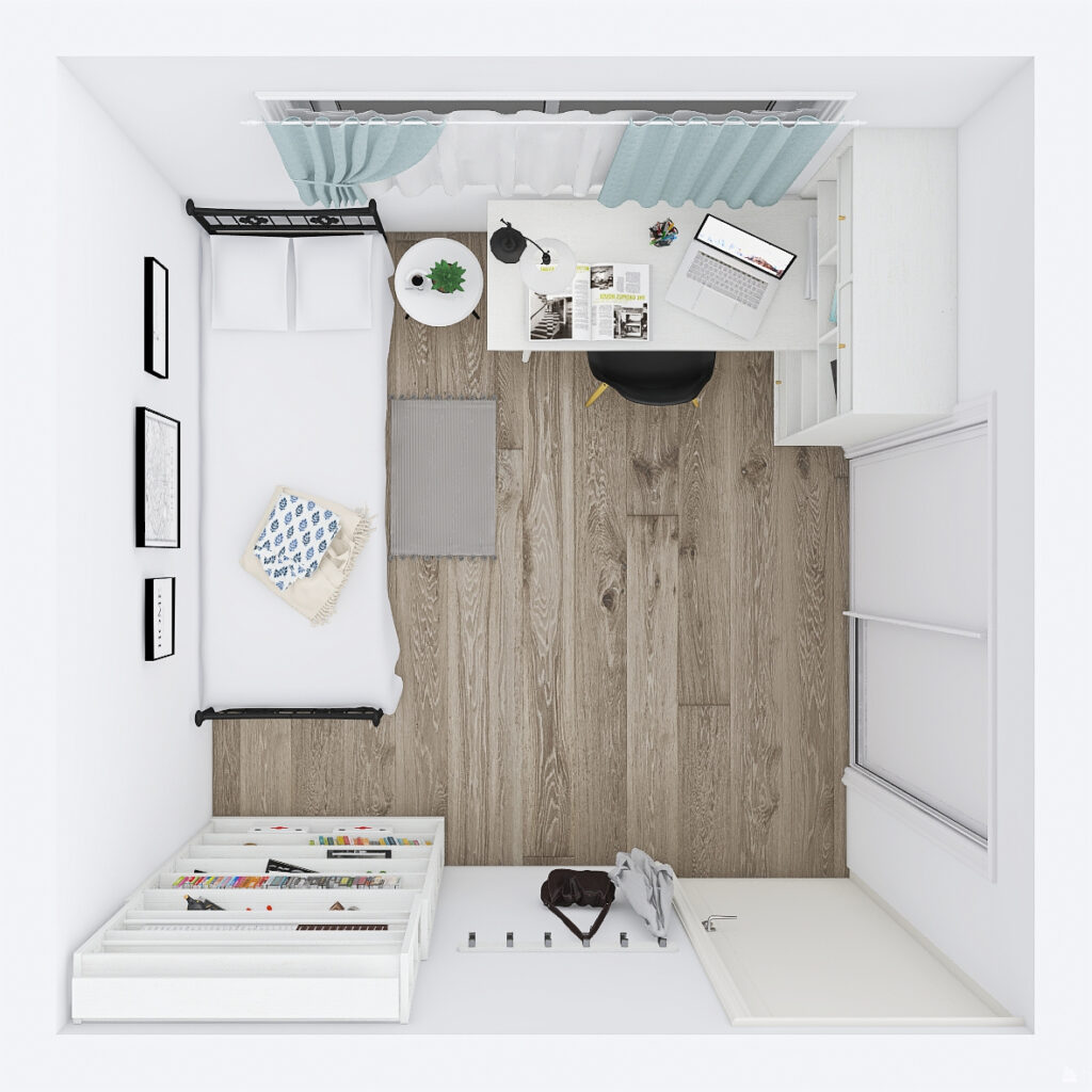 狭い部屋でも大丈夫！4畳半レイアウトで叶える女子の理想の空間 - オーダー家具、インテリア通販のアーネインテリア 公式