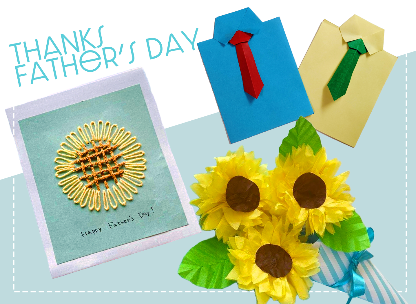 父の日の手作りプレゼントを幼児が製作！1歳児から3歳児の簡単工作使えるねドットコム