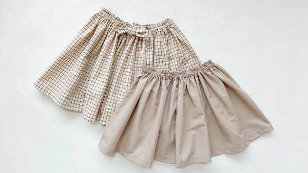型紙不要 子供のキュロットスカートの作り方 80～120㎝ How to make a kids culottes skirt
