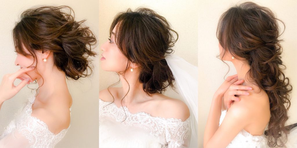 色直し３回のヘアチェンジスタジオAQUA 立川店前撮り・フォトウェディング