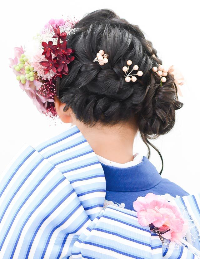 七五三7歳 3歳髪飾りS 人気の髪型編み込みひつじヘアアレンジ 小学生卒業式袴ピンク 白 ベージュ ハーフ成人式振袖 ヘッドドレス アクセサリーsoie for hair 通販 19686590Creema クリーマ