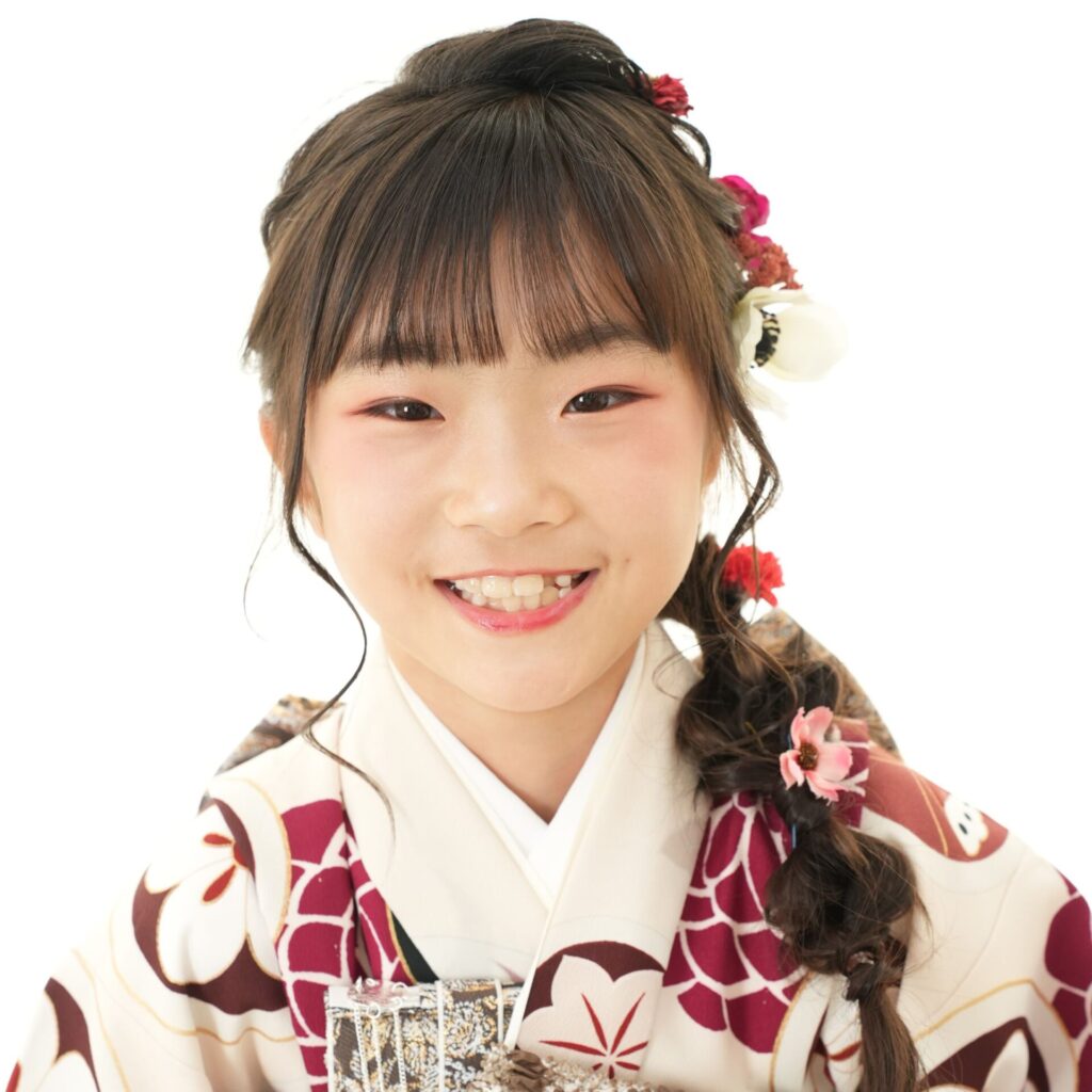 七五三 人気ヘアスタイル紹介①スタジオキャラット七五三・お宮参り・成人式・マタニティフォトの写真撮影