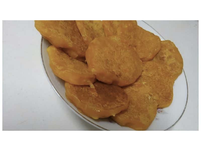 7ヶ月手づかみカボチャと豆腐のお焼き