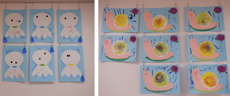 6月の壁面製🌧🐌 - 久留米あかつき幼稚園 先生ブログ