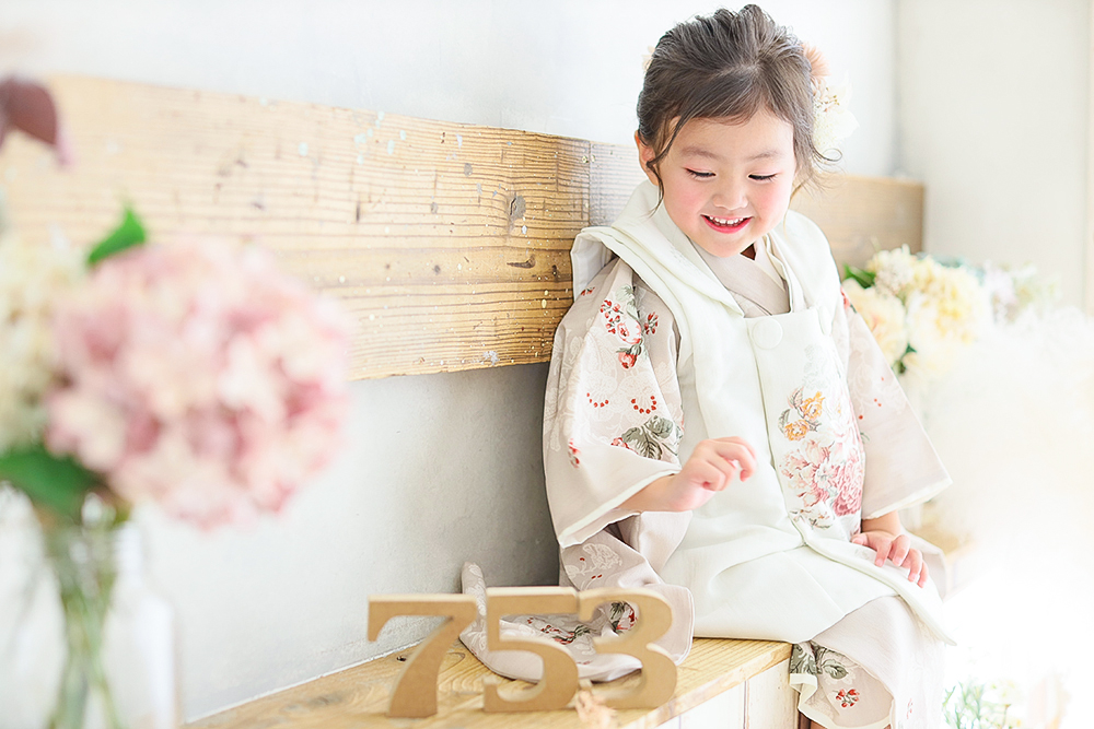 七五三詣り 3才女の子 着物 祝い着 肌着付 元禄袖 - メルカリ