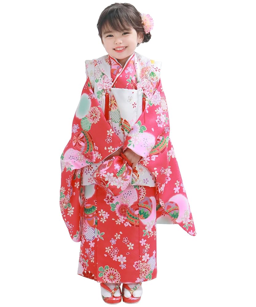 レンタル 七五三 3歳 着物 モダンアンテナ Modern Antenna 女の子 被布セット 子供 kids 三つ身 お祝い着 往復送料無料1403601500 - utatane 公式通販