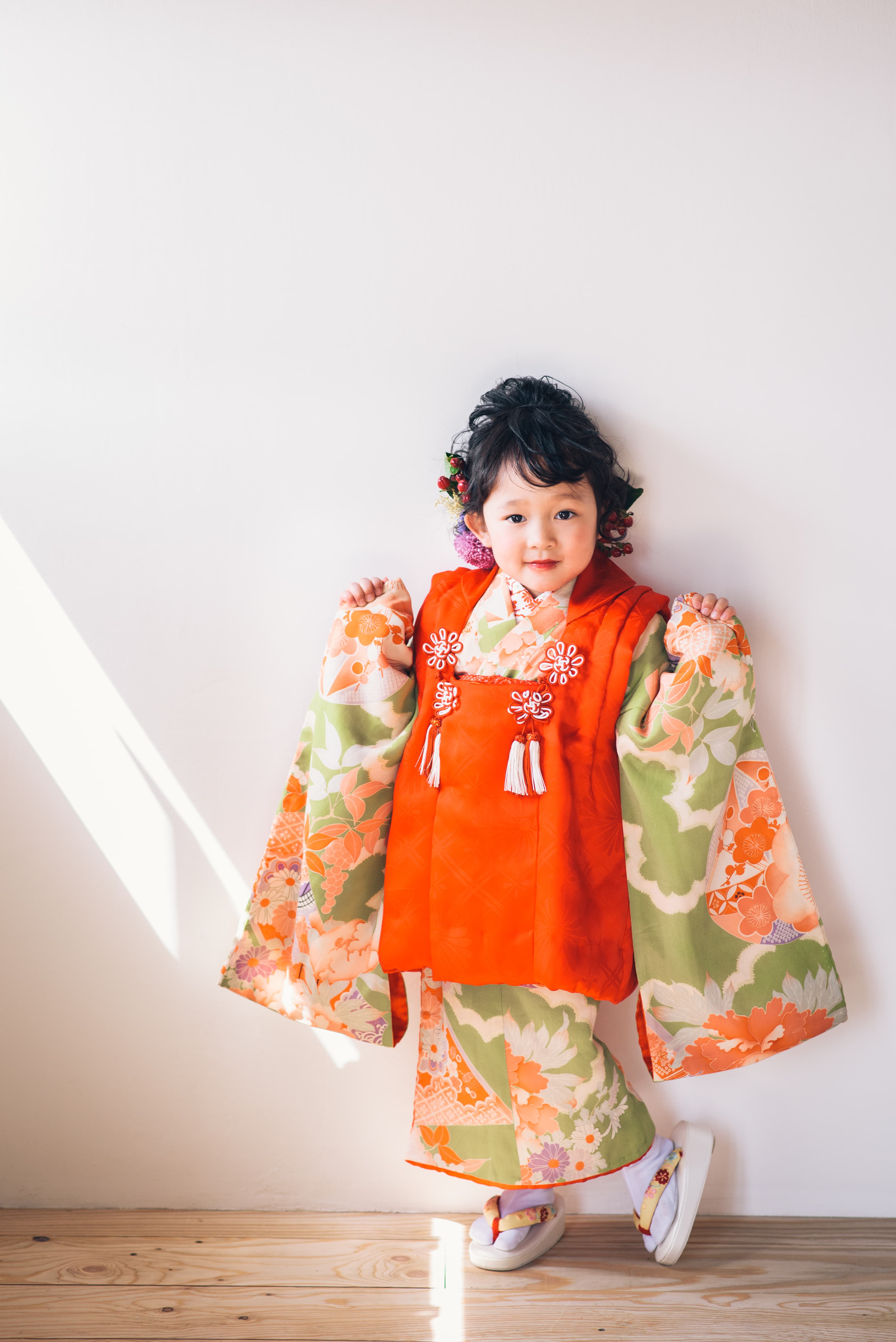 三歳お祝い着 被布コート 鹿の子絞り 衿秀 公式 七五三 被布 被布コート 三