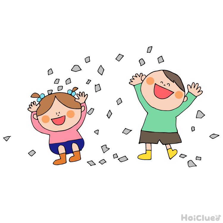 3歳児プロジェクト保育 新聞紙遊び その1きらり美南保育園