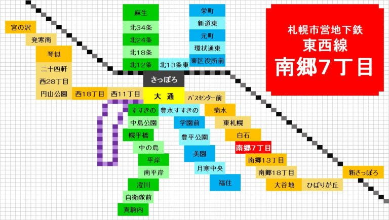 地下鉄東西線『南郷7丁目駅』】近隣の観光スポットと駅情報 | 札幌＆大通公園 観光・旅行情報ガイド