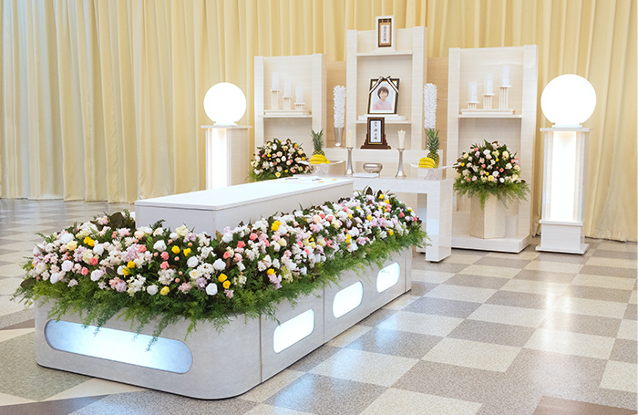 自宅葬オリジナル花祭壇プラン岸野セレモニー自宅葬専用HP 南大阪の自宅葬儀社
