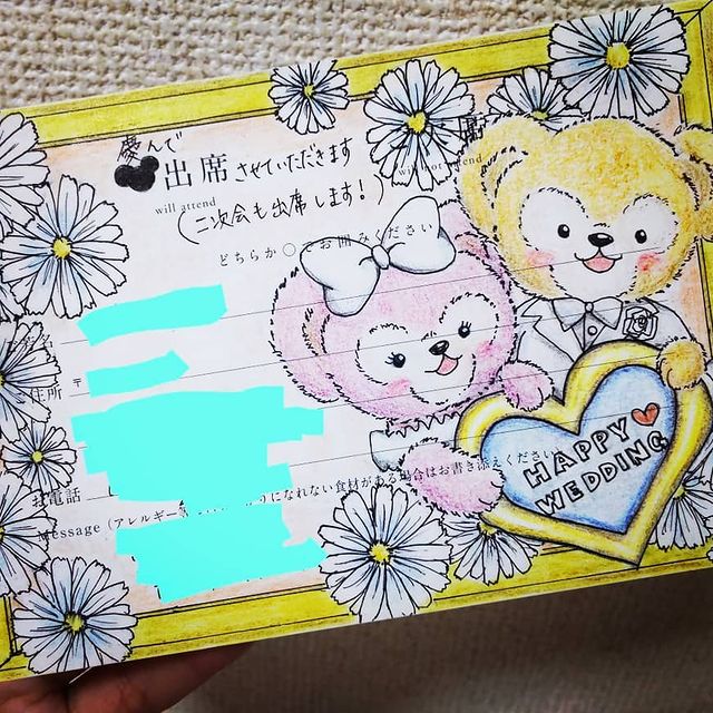 SNSで見つけた！ おしゃれ＆センスあふれる「結婚式招待状の返信はがき」イラストアート