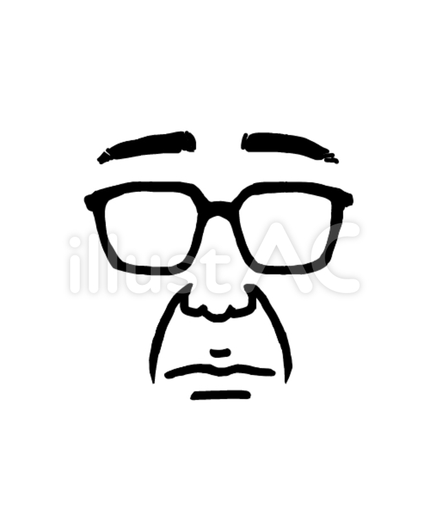 メガネのイラスト素材 - フリーイラスト素材配布サイトIllustATAM