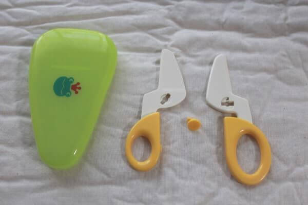 ベビー用フードカッター ケース付きグリーンベル赤ちゃん 子供 子ども 離乳食 外食 はさみ ハサミネコポス送料無料ORANGE-BABY