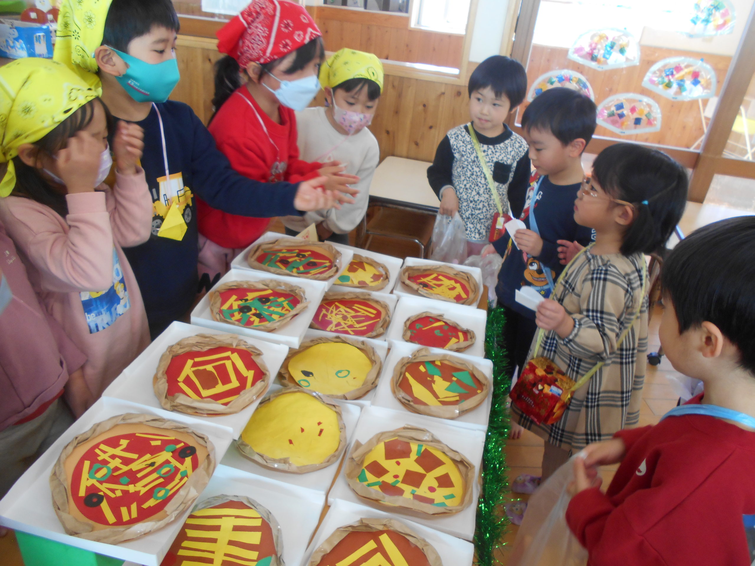 Online Shop 須田製版 第二物販部段ボール玩具 キッズ 3才～ 用 おうちで ピザ屋さん