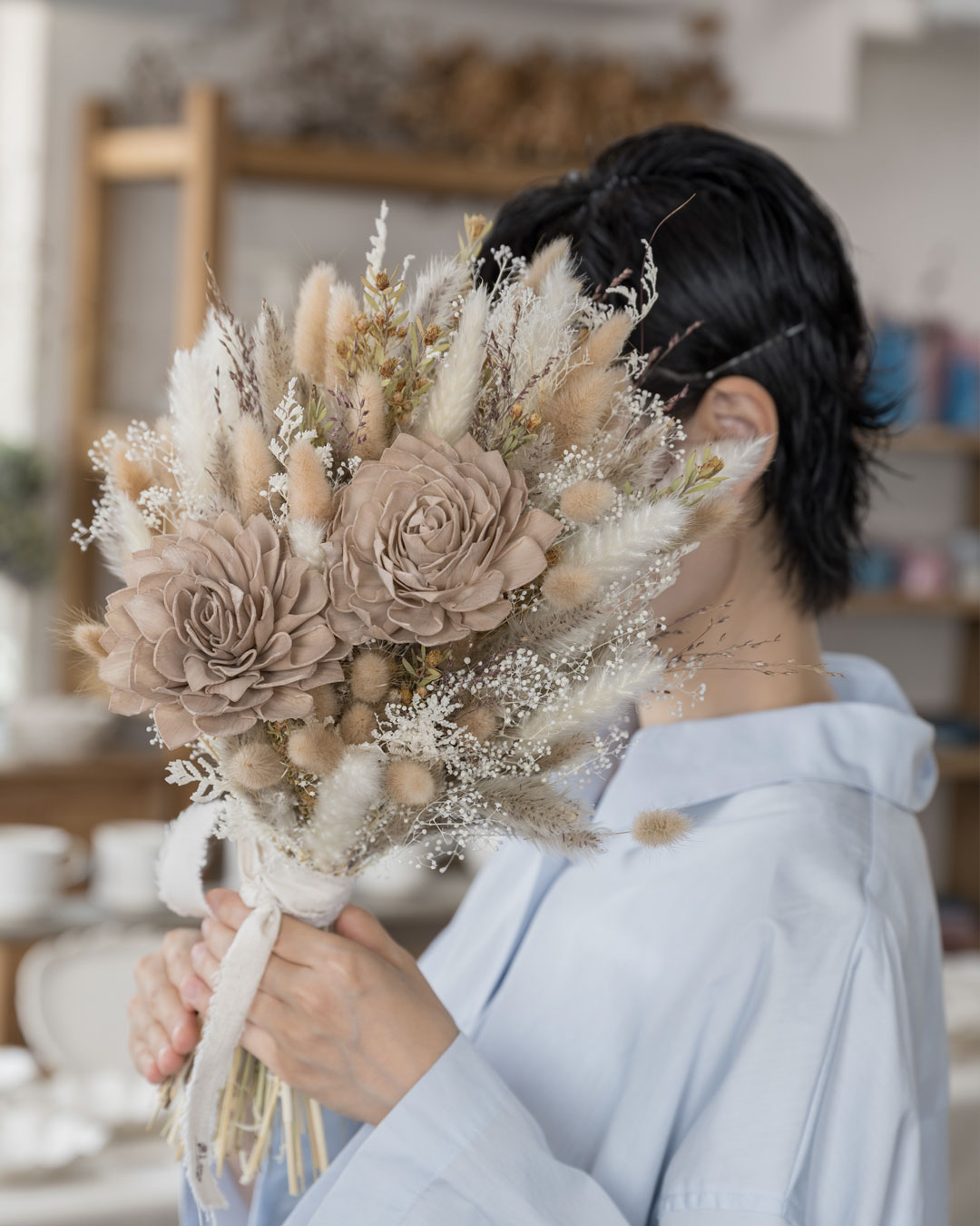 ディフューズ石・ドライフラワー・プリザーブドフラワー・フラワーギフト・誕生日プレゼント・結婚祝い・卒業祝い・インテリア - ショップ yue-hanaドライフラワー・ブーケ - Pinkoi