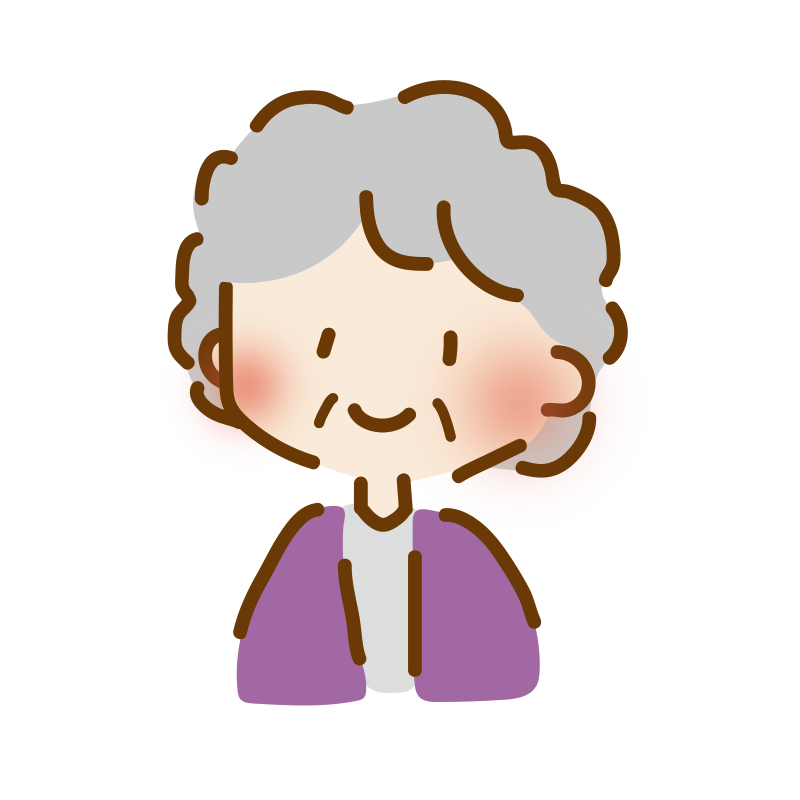 おばあちゃんイラストレイン🚂 - イラスト無料素材