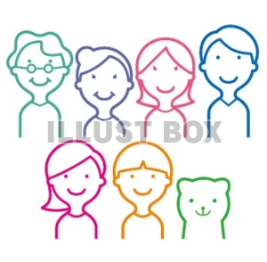 家族・親子のシルエット02無料のAi・PNG白黒シルエットイラスト