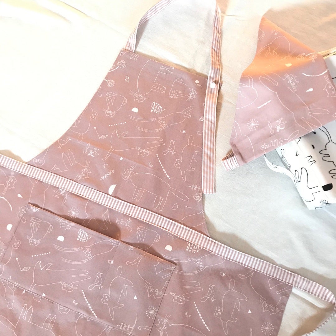オリジナル型紙 簡単シンプルな子ども用エプロンの作り方 - 縫いナビ 生地のマルイシ