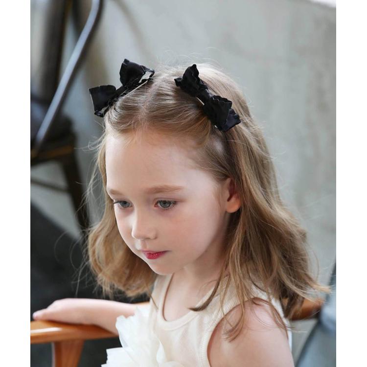 楽天市場 送料無料 ヘアクリップ ヘアアクセサリー 2個セット キッズ 女の子 子ども ヘアアレンジ 編み込み リボン リボン型 ロングリボン 可愛い透け感 : Plus Nao