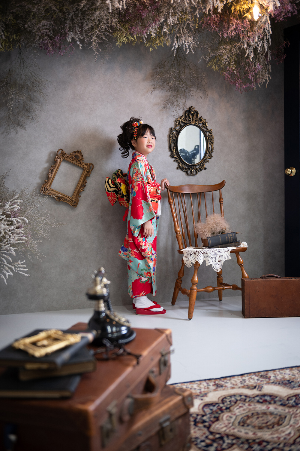 3歳七五三着物 H312 25945着物レンタル 女の子 和装衣装レンタル フォセットネットショップ-記念日を彩る七五三・振袖 ・ドレス