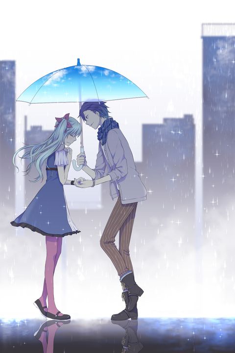 飯島さんの妄想デート〜雨の日のお散歩はいつもより至近距離編〜です。相合傘。 梅雨だから紫陽花描こうと思ったんだけどもう咲いてないですかね・ ・雨の日の昼間の、白い空が昔から好きです。 青いはずの空が真っ白なのが不思議な感じがして。 あと光が弱く、かつ