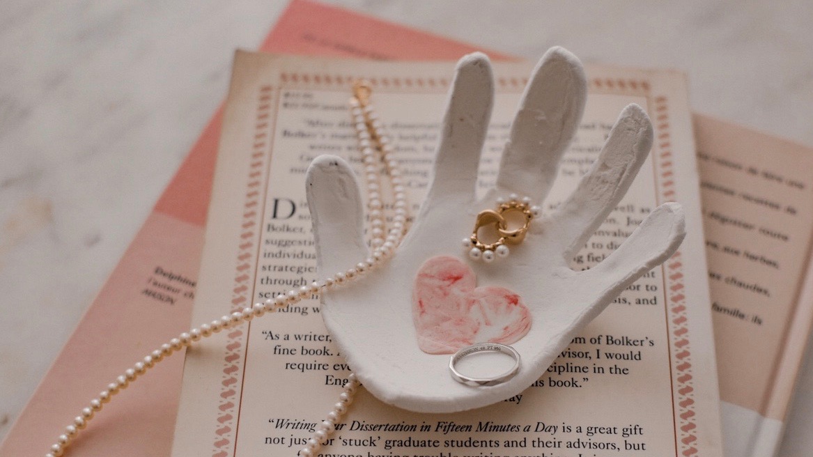 DIY KR 100均の紙粘土でマットなアクセサリートレイ作りクレイトレイ紙粘土トレイ韓国インテリア韓国雑貨지점토 트레이 지점토 오브제