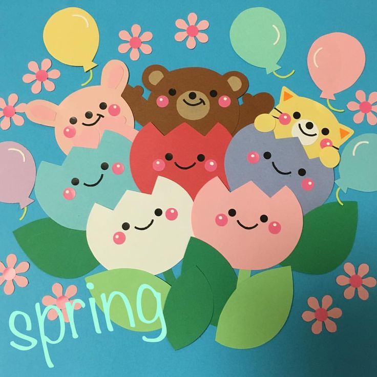 保育壁面 春のお散歩