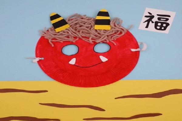 鬼のお面製作 ２歳児令和３ 2021 年１月19～22日幼稚園型認定こども園 上谷学園 幸幼稚園西宮市 さちようちえん