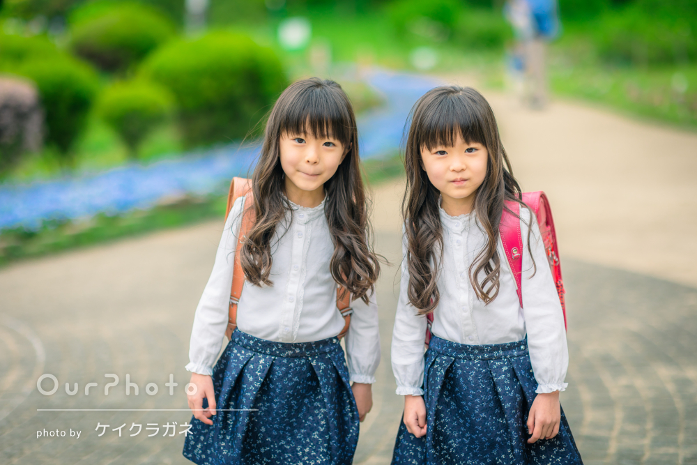 白髪 黒髪 双子 女の子のアイコン 背景数種類SKIMA スキマ