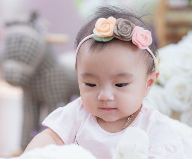 ベビーヘッドバンド フェルトフラワー フェルト布ヘッドバンド 子供用ヘッドバンド ベビーヘアアクセサリー ヘッドバンド 子供用帽子 - ショップOleOle 帽子・ヘアバンド - Pinkoi