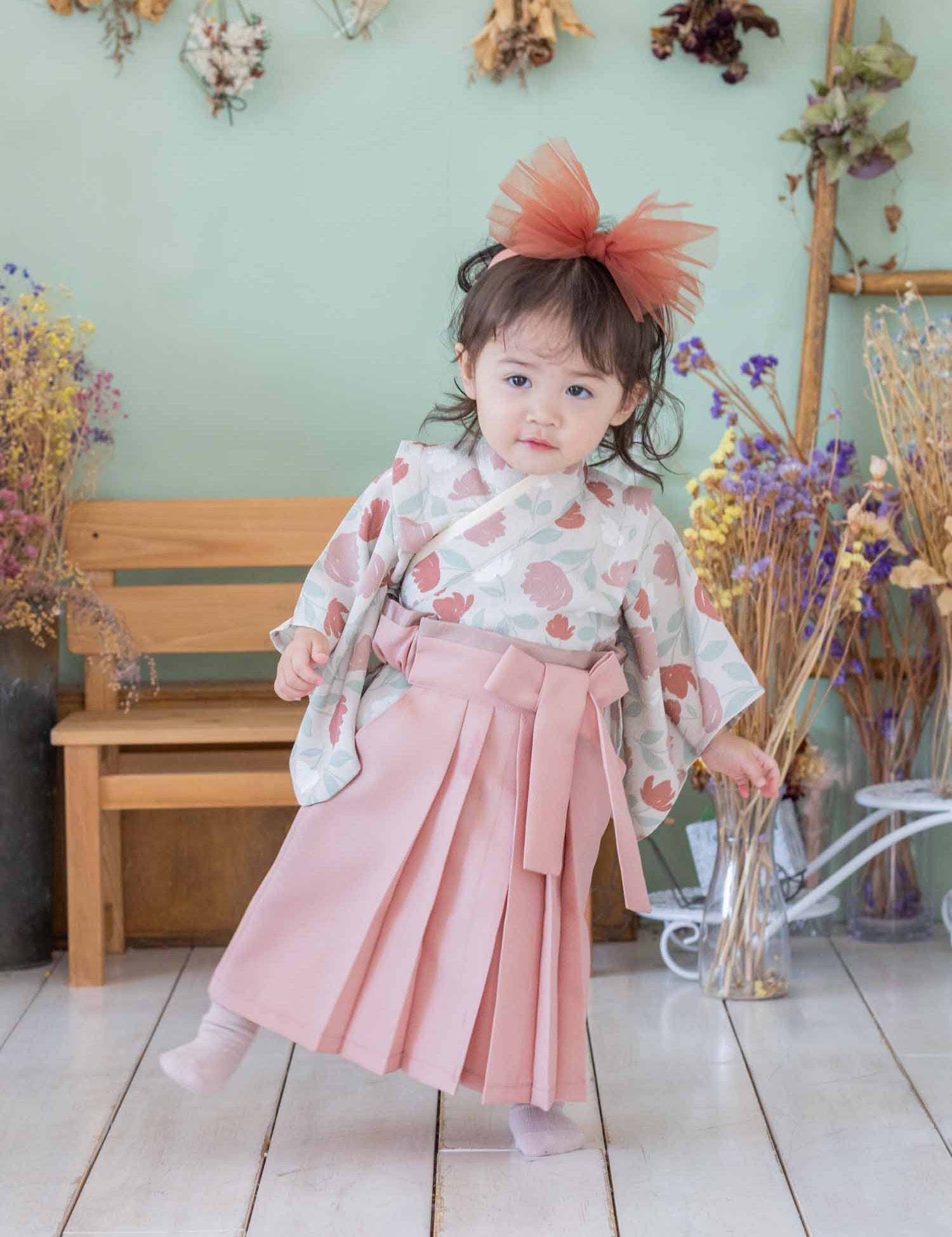 ベビー着物 レンタル 着物 1歳 ベビー着物 1歳 セット 貸衣装 レンタル ベビー着物 0071 白地花刺繍×水色まり セパレート 1歳女の子新品足袋プレゼント 子供 きもの レンタル 1歳セット 往復送料無料 レンタル京都かしいしょう