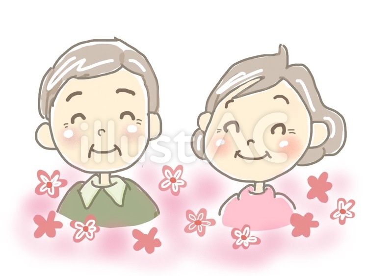 おじいちゃんのくすくす笑顔イラストのフリー素材イラスト無料イラスト・フリー素材ならNovaStock