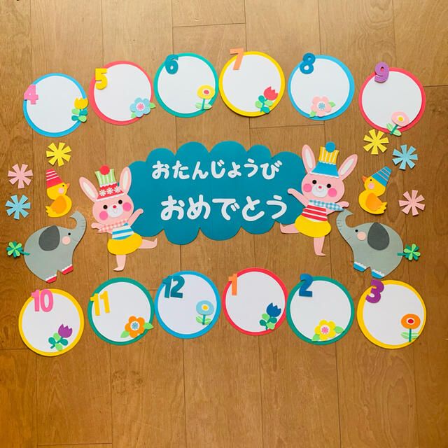 誕生日表壁面飾りことり鳥保育園幼稚園誕生表誕生日ボード