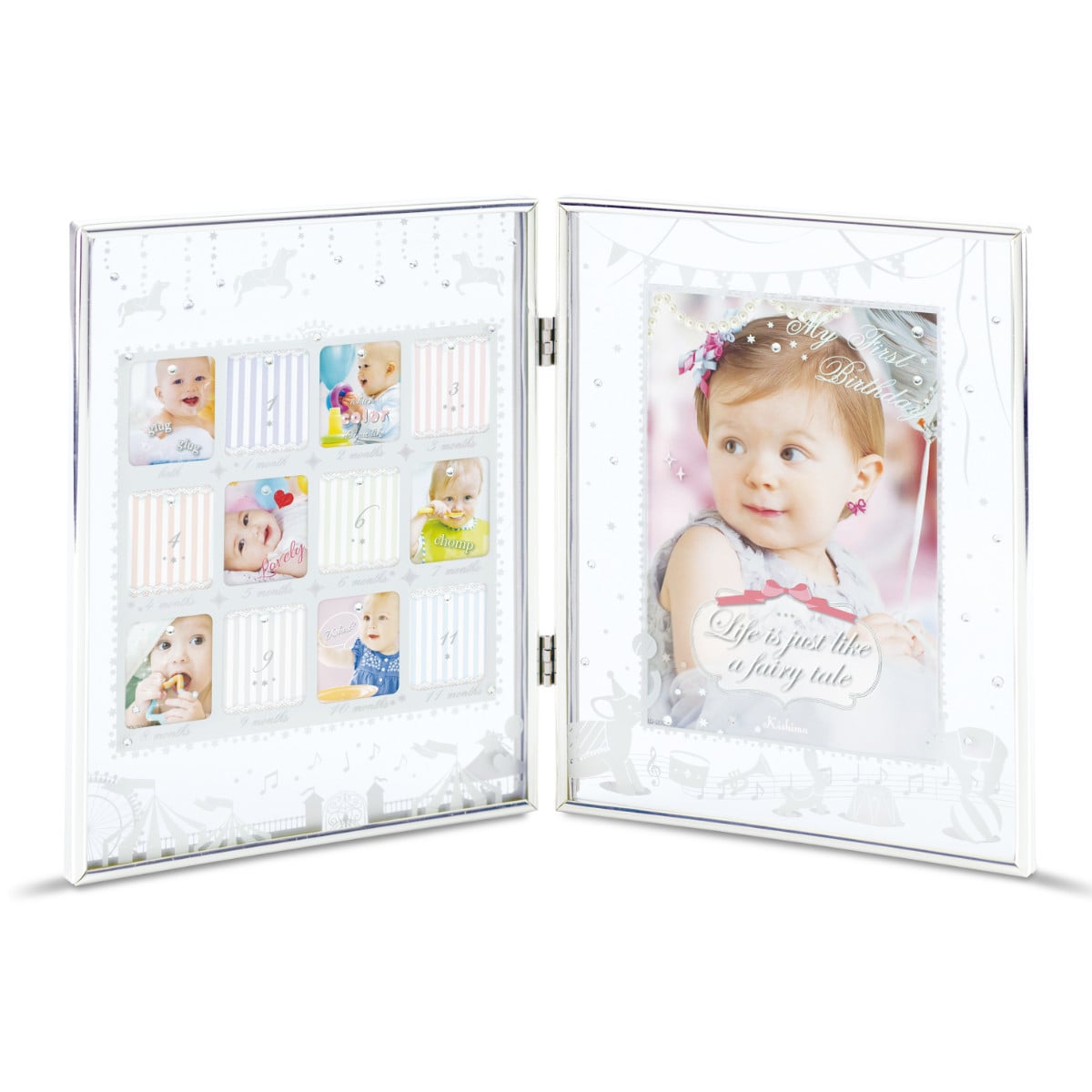 フォトフレーム アルバム 12か月 卓上 メモシート160枚付 ROSETTE 写真立て 赤ちゃん写真 額 多面 壁掛 丸 月齢フォト フォトアルバム: リビングート ヤフー店 - 通販 - Yahoo!ショッピング