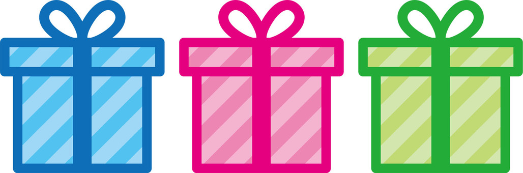 誕生日プレゼントをもらう 友達から のイラストフリーイラスト素材 ガガフリ