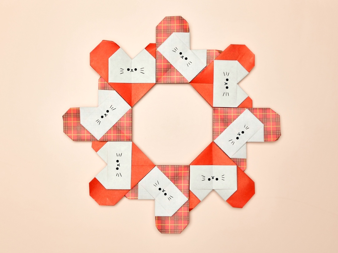 ママちゃん様専用 敬老の日リース 折り紙ハンドメイド 折り紙リース