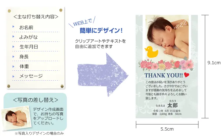 内祝いにも メッセージカードの無料テンプレート一覧ギフトショップCONCENT