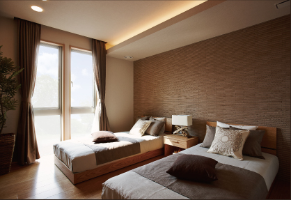 可動式の間仕切りを設けた寝室 憧れの「大人時間」が始まる 60代の大胆リノベーション- ベッドルーム事例SUVACO スバコ