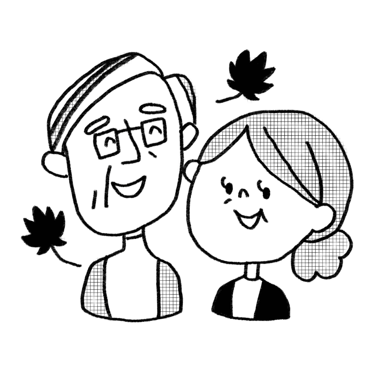 ご依頼イラストおじいちゃんとおばあちゃんの 結婚60周年のイラストというご依頼🦢 なんて素敵な響き 結婚60周年😳なんかとても素敵なアイデアで、 人のために行動できる方、素敵な方なんだろうな〜と思っていたら やはり素敵な方だったご依頼者様😌✨ プレゼント