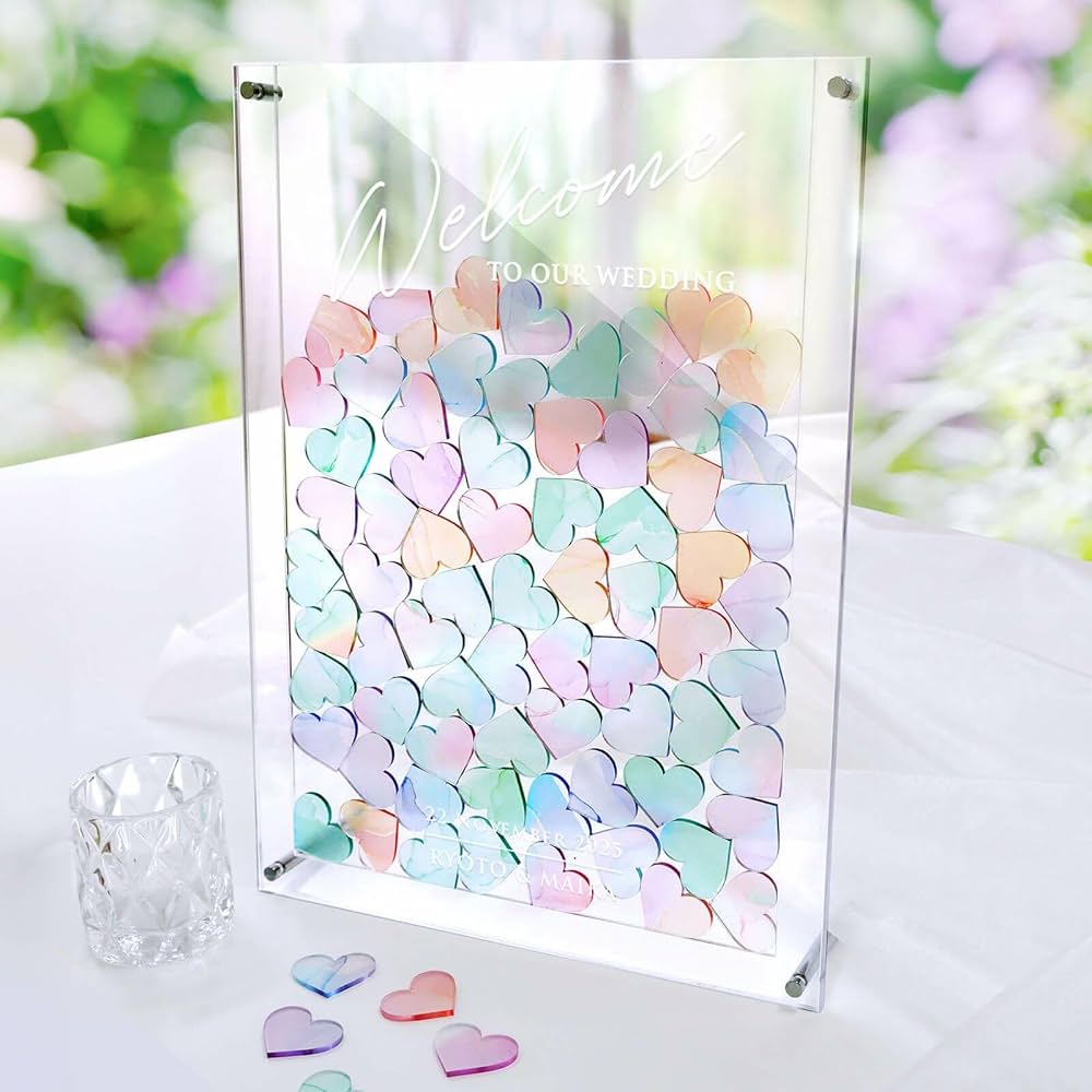 ゲスト参加型 結婚証明書 ゴールドネームプレート名入れ対応・木製・アクリルカバー付きiichi日々の暮らしを心地よくするハンドメイドやアンティークのマーケットプレイス