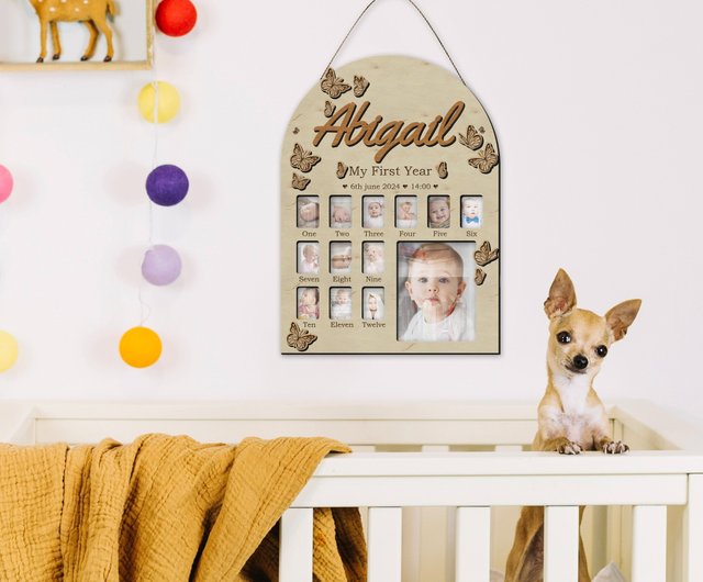 1歳の誕生日1フォトコラージュカスタム写真 ポスターZazzle.co.jp