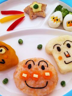 １歳の誕生日に！アンパンマンプレート by 銀之助☆クックパッド簡単おいしいみんなのレシピが392万品