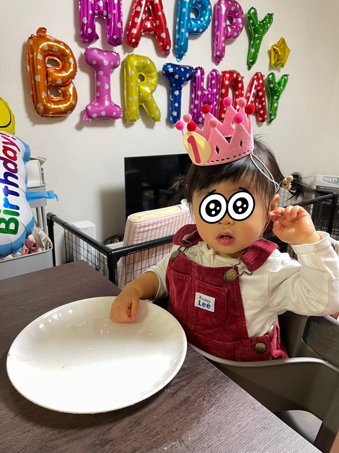 １歳誕生日：バースデープレート アンパンマン ：簡単 - コタツ日記
