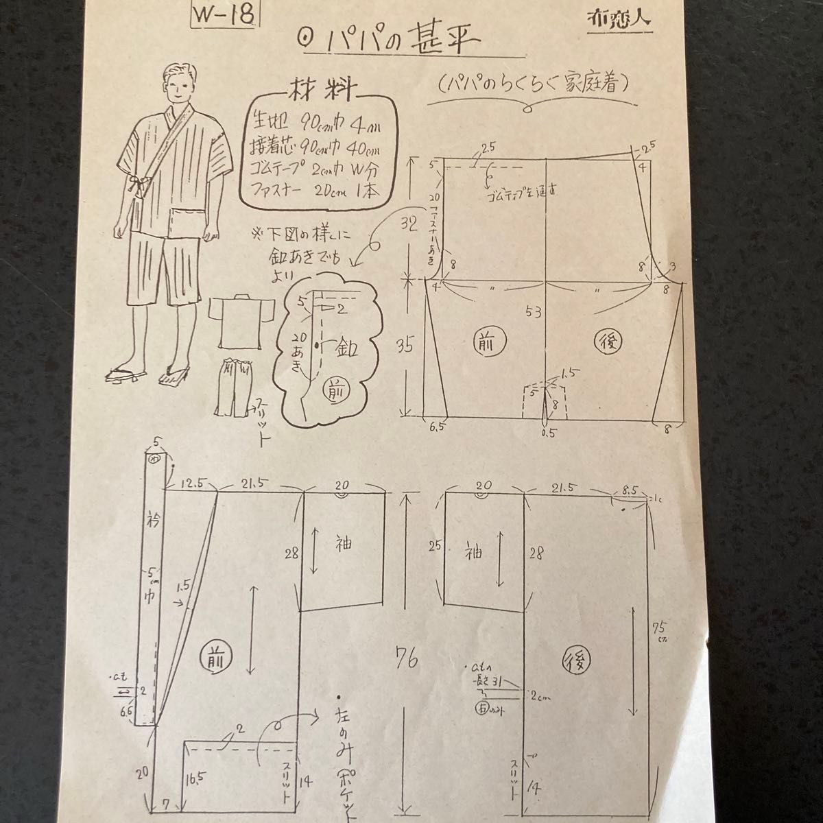 動きやすくておすすめ！子ども用の涼しい甚平の作り方