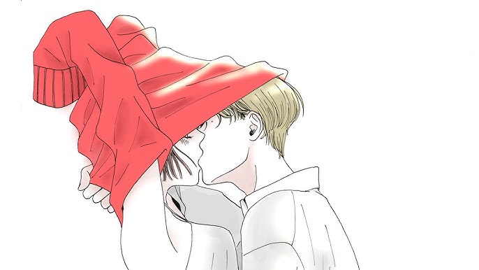 フリーイラストキスをするカップルとハートの背景でアハ体験GAHAG著作権フリー写真・イラスト素材集 - GAHAG著作権フリー写真・イラスト素材集