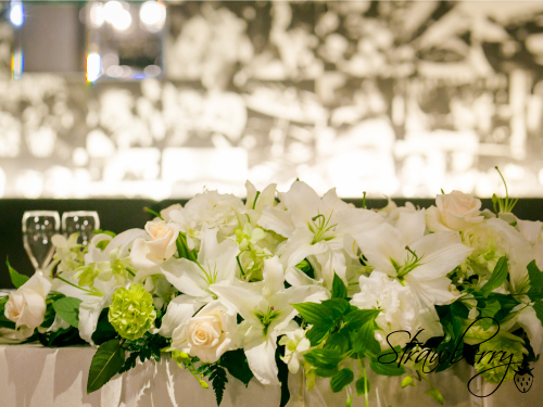 ウェディングフラワー 白ダリア