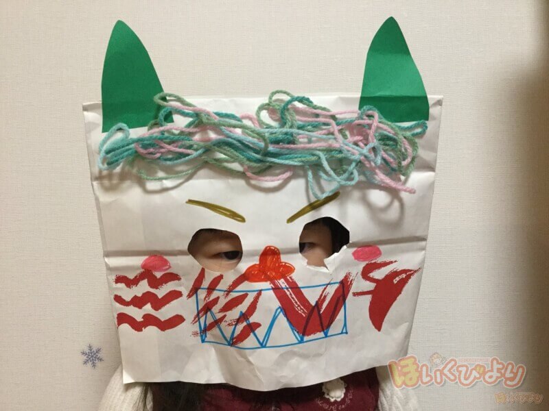 2歳児 鬼のお面作り 焼津園