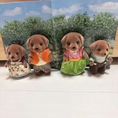 チョコレートラブラドールファミリーとウサギ族シルバニア探求と好きなもの