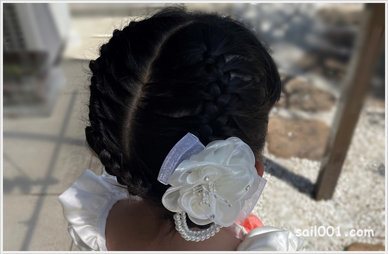 ピアノ発表会 髪型 ヘアアレンジ 子供 編み込み エスポワールリボン さくら市 美容室エスポワール : 美容室エスポワール